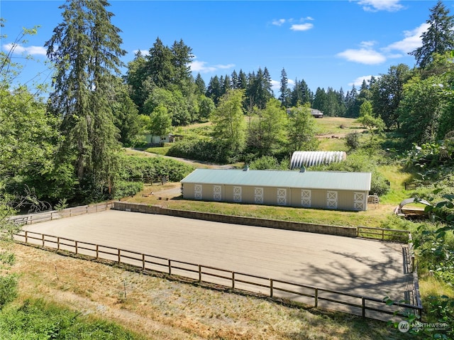 view of community featuring a rural view