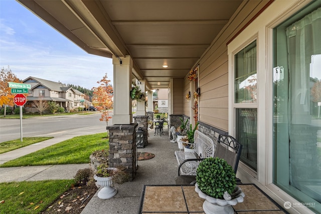 view of patio / terrace featuring covered porch