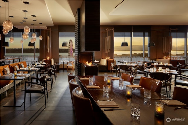 dining space with a wealth of natural light