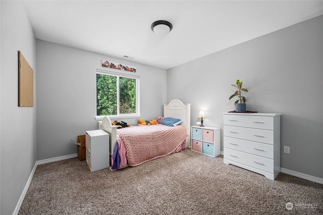 bedroom with carpet floors