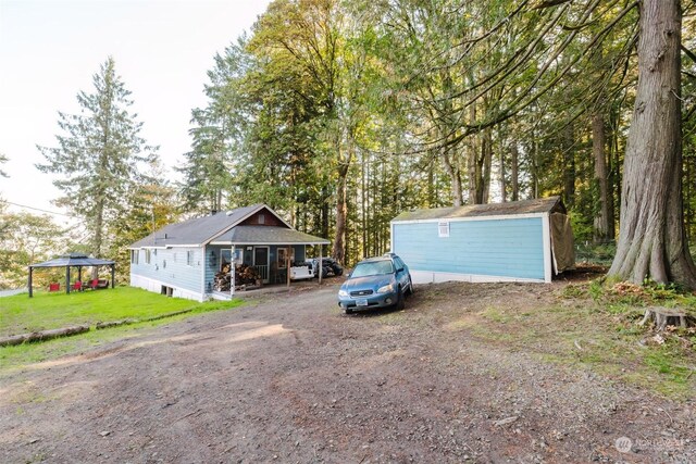10012 Brush Arbor Ln NW, Seabeck, WA 98380 - exterior space with a gazebo