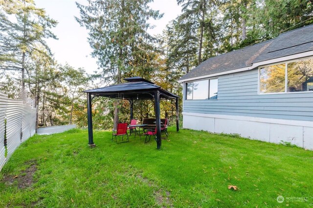 10012 Brush Arbor Ln NW, Seabeck, WA 98380 - view of green lawn with a gazebo
