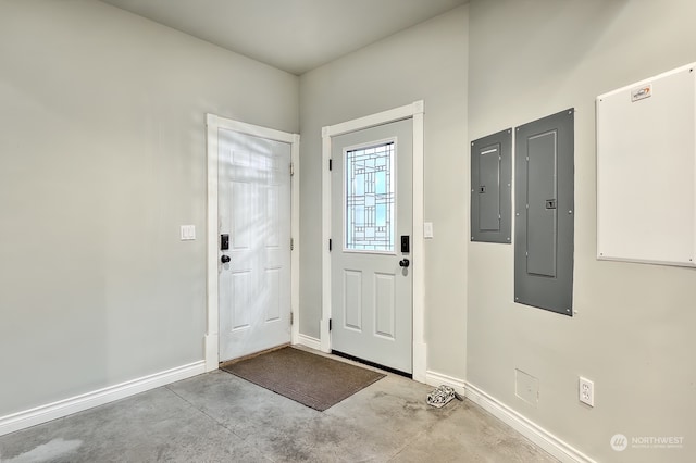 entryway with electric panel