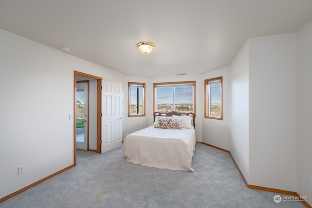 view of carpeted bedroom