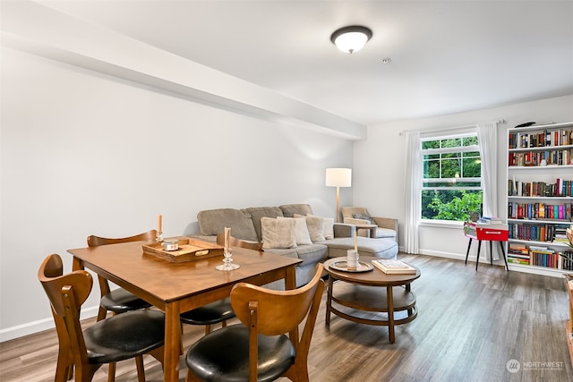 living room featuring hardwood / wood-style flooring