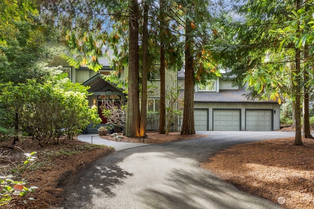 view of front of home featuring a garage