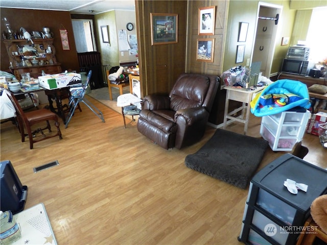 living room featuring hardwood / wood-style floors