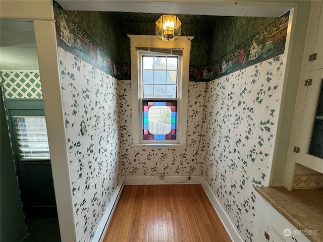 spare room with wood-type flooring