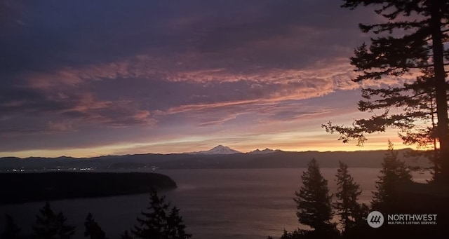 water view with a mountain view