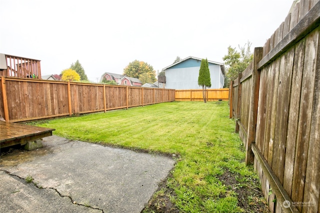 view of yard featuring a patio