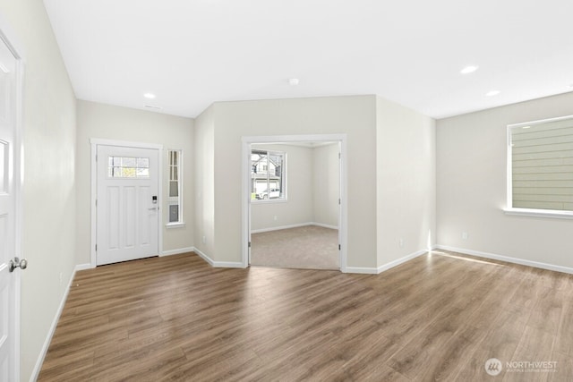 9865 Merrick St SE Unit 384, Yelm, WA 98597 - entryway with plenty of natural light, wood finished floors, and recessed lighting