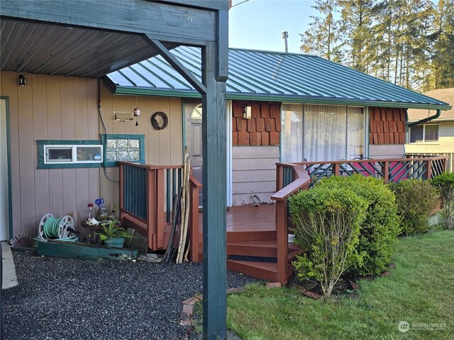 exterior space with a lawn