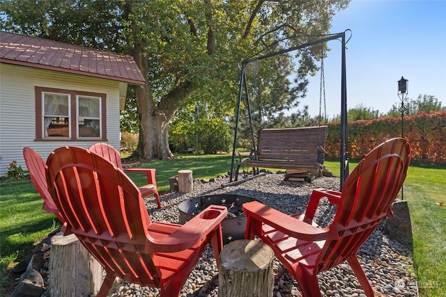 84768 Eastside Rd, Milton-Freewater, OR 97862 - view of patio / terrace with an outdoor fire pit