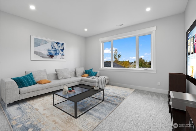 view of carpeted living room