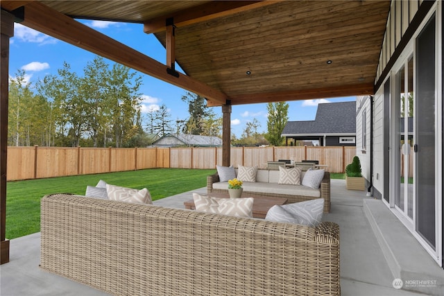 view of patio / terrace featuring outdoor lounge area