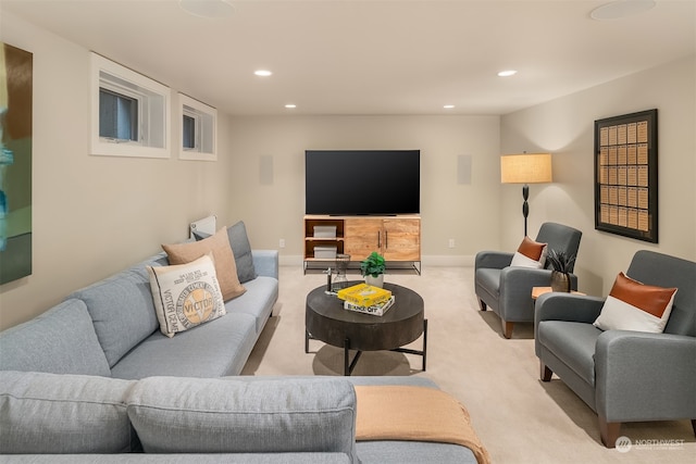 view of carpeted living room