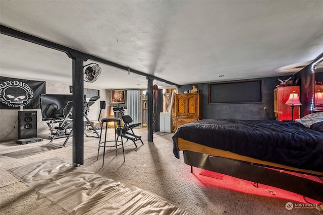 view of carpeted bedroom