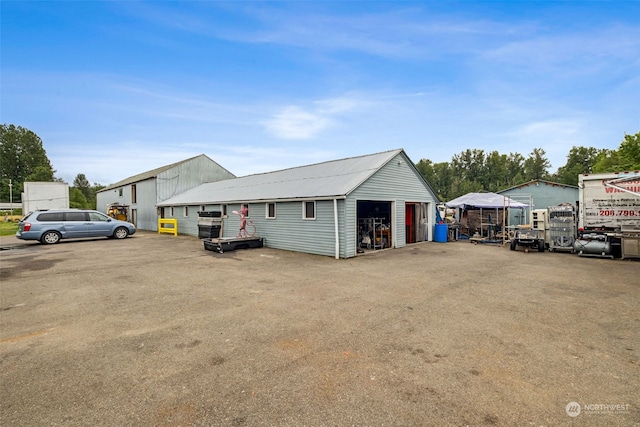 exterior space featuring a garage