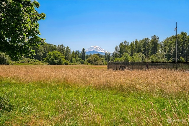 view of local wilderness featuring a rural view and a mountain view