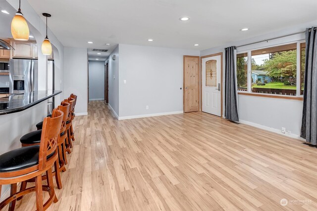 interior space featuring light hardwood / wood-style flooring