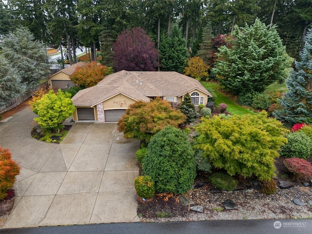 birds eye view of property