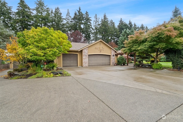 view of front of house featuring a garage