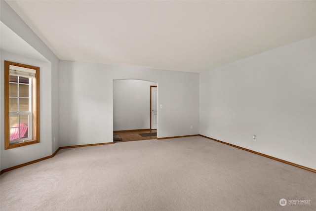 view of carpeted spare room