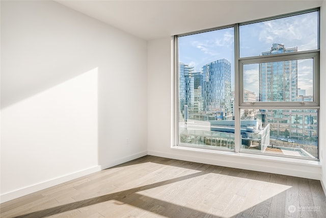 empty room featuring hardwood / wood-style flooring