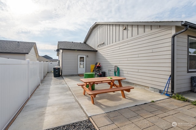 rear view of house with a patio