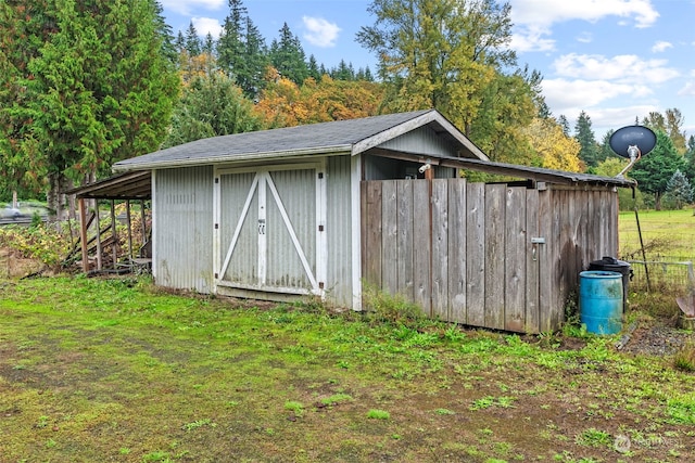 view of outdoor structure