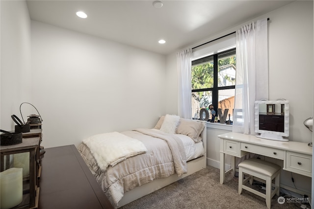 view of carpeted bedroom