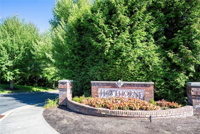 view of community sign