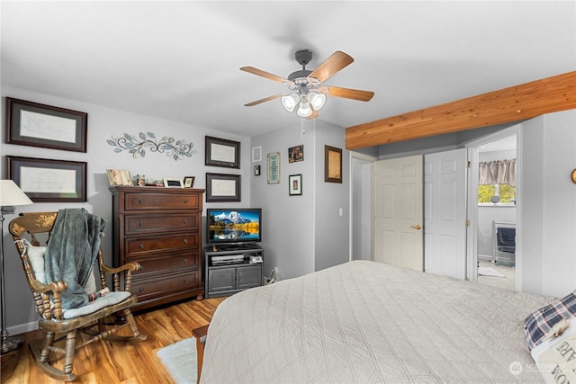 456 Hinthorne Ln, Leavenworth, WA 98826 - bedroom featuring wood finished floors and a ceiling fan