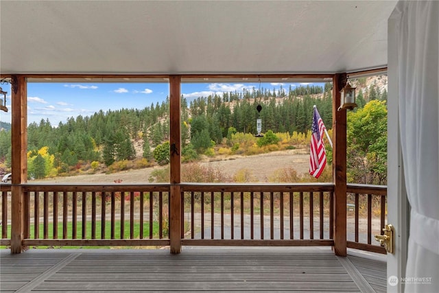 456 Hinthorne Ln, Leavenworth, WA 98826 - wooden deck featuring a forest view