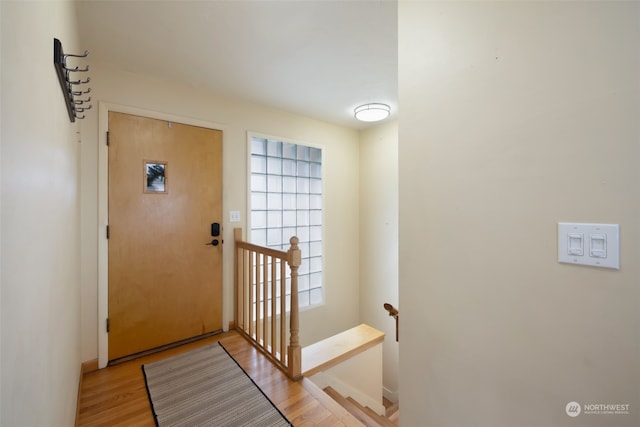 interior space with light wood-type flooring