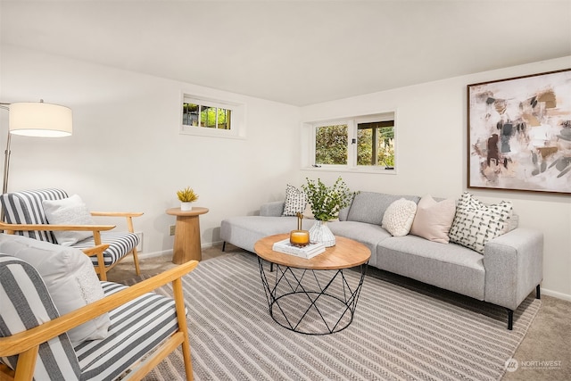 view of carpeted living room