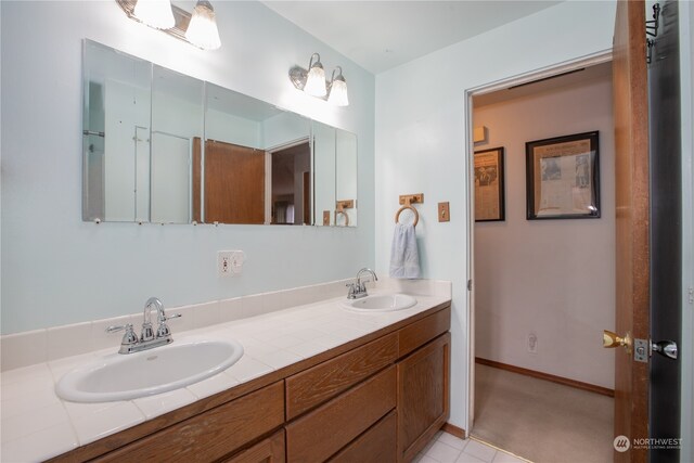 bathroom with vanity