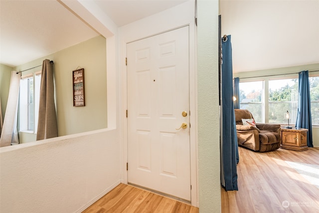 entryway featuring hardwood / wood-style flooring