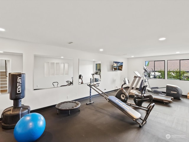 view of workout area