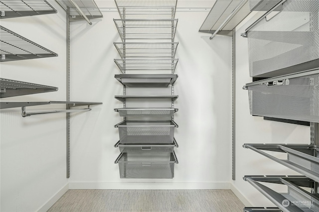 view of walk in closet