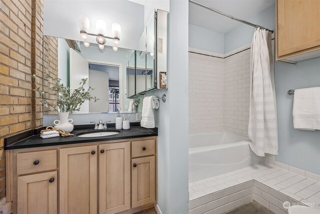 744 Market St Unit 202, Tacoma, WA 98402 - full bath with shower / bathtub combination with curtain and vanity