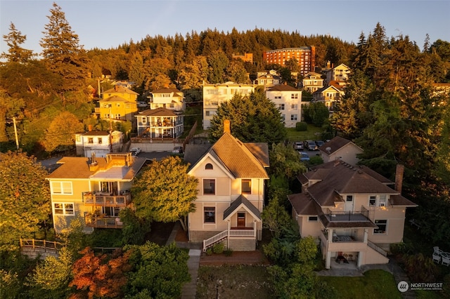 birds eye view of property