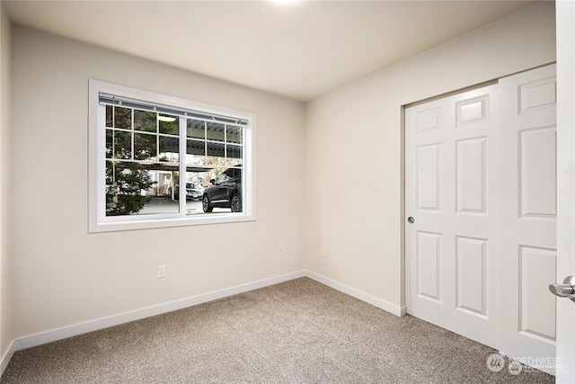 view of carpeted spare room