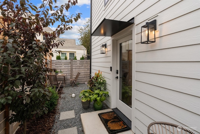 view of doorway to property