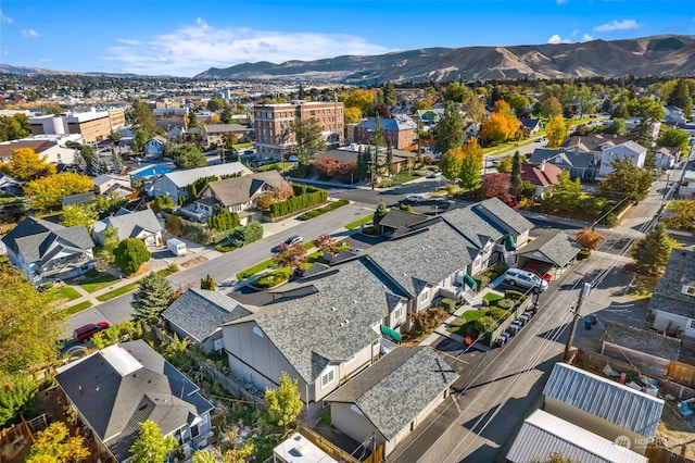 aerial view featuring a mountain view