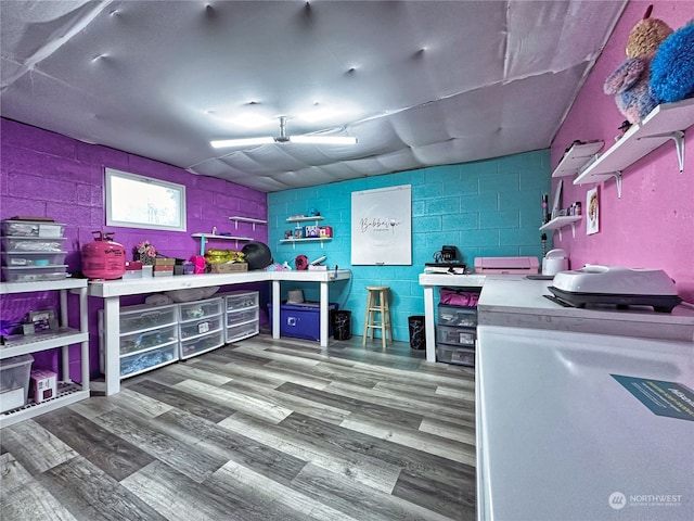 interior space with wood-type flooring