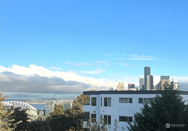 view of city featuring a water view