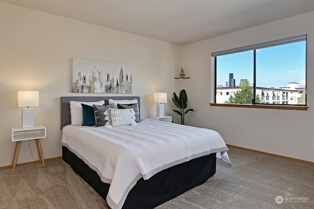 bedroom featuring carpet flooring