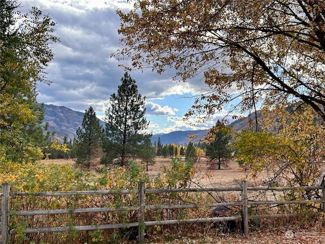 property view of mountains with a rural view