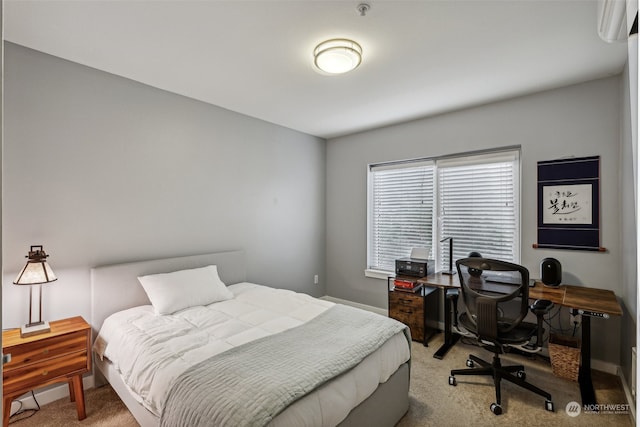 bedroom featuring carpet